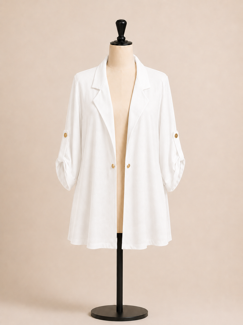Giacca donna elegante con maniche regolabili