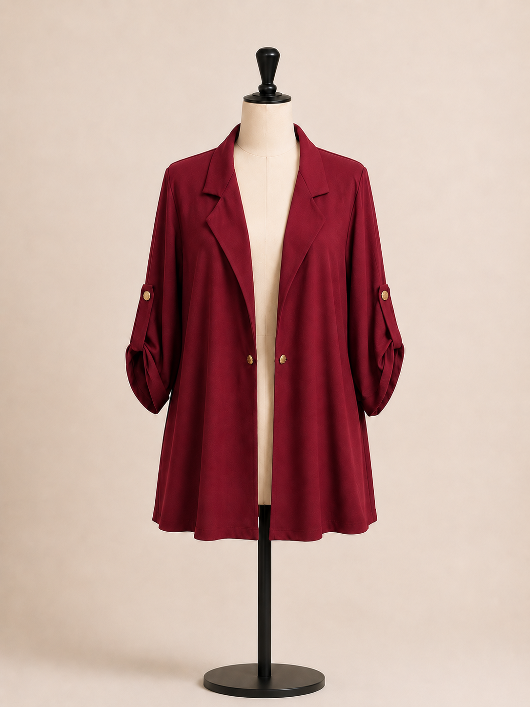 Giacca donna elegante con maniche regolabili